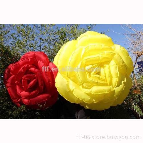 Colorful inflatable rose flower